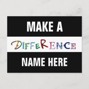 Make a Difference Motivational Quote Postcard