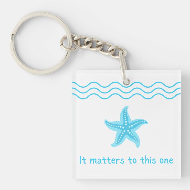 Make A Difference, Starfish Story. Key Ring (Front)