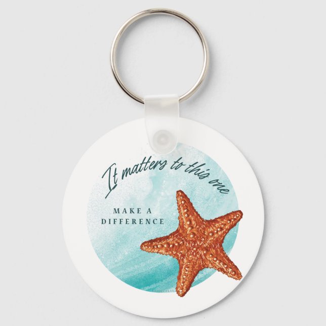 Make A Difference, Starfish Story. Key Ring (Front)