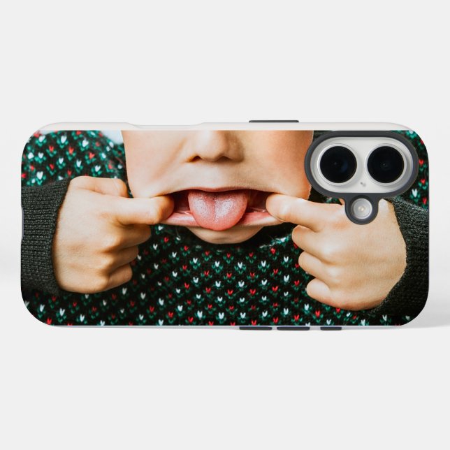 Make a Face Childish but Effective Case-Mate iPhone Case (Back (Horizontal))