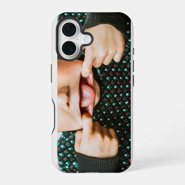 Make a Face Childish but Effective iPhone 16 Case (Back)