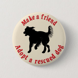 Make A Friend - Mutts 6 Cm Round Badge