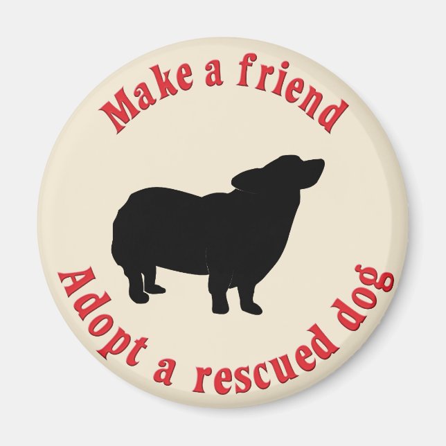 Make A Friend - Pembroke Welsh Corgi Magnet (Front)