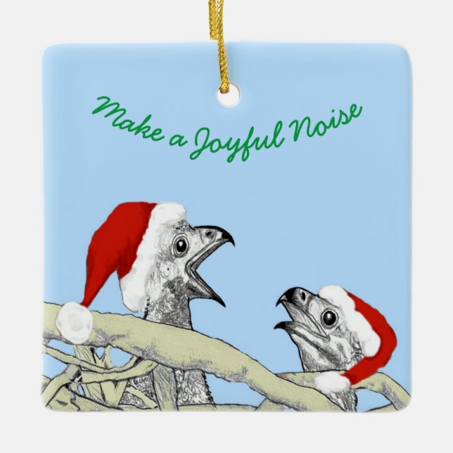 Make A Joyful Noise Eagle HOME Second Nature Colou Ceramic Ornament (Front)