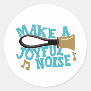 Make a Joyful Noise Handbell Ringers Players Classic Round Sticker