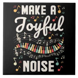 Make A Joyful Noise Piano Player Ceramic Tile