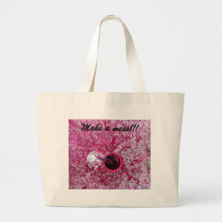 make a mess large tote bag