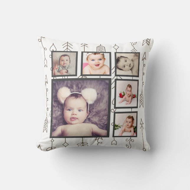 Make a Personalised Photo Template Arrow Pattern Cushion (Front)