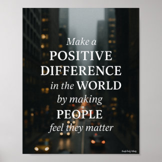 Make a Positive Difference” Inspirational Wall Art