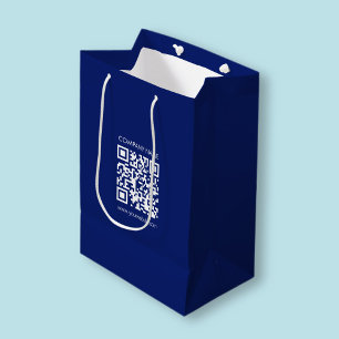 Make a QR code instantly Modern simple design Medium Gift Bag