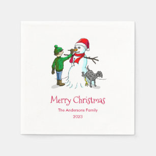 Make a Snowman Napkin