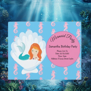 Make a Splash Mermaid Birthday Party Invitation