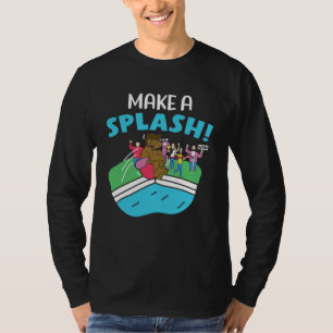 Make A Splash Pool Dive Swimming Sports Swimmer Di T-Shirt