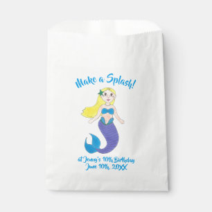 Make a Splash Swimming Mermaid Birthday Party Favour Bag