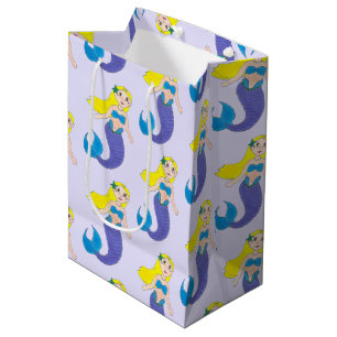 Make a Splash Swimming Mermaid Birthday Party Medium Gift Bag