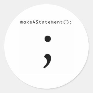 Make A Statement Classic Round Sticker