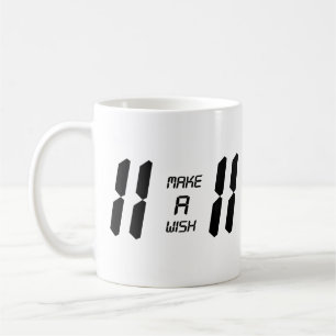 Make a Wish 11:11 Digital Clock Design Coffee Mug