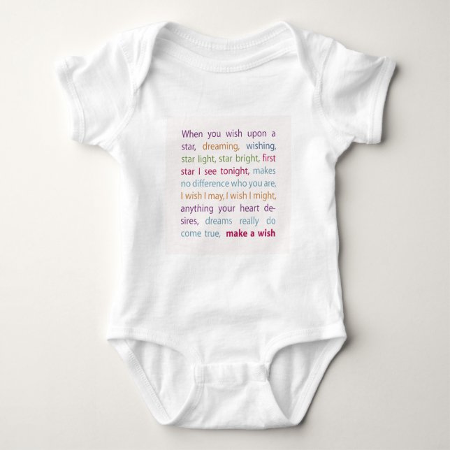 Make a Wish Baby Bodysuit (Front)