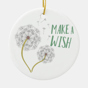 Make A Wish Ceramic Ornament