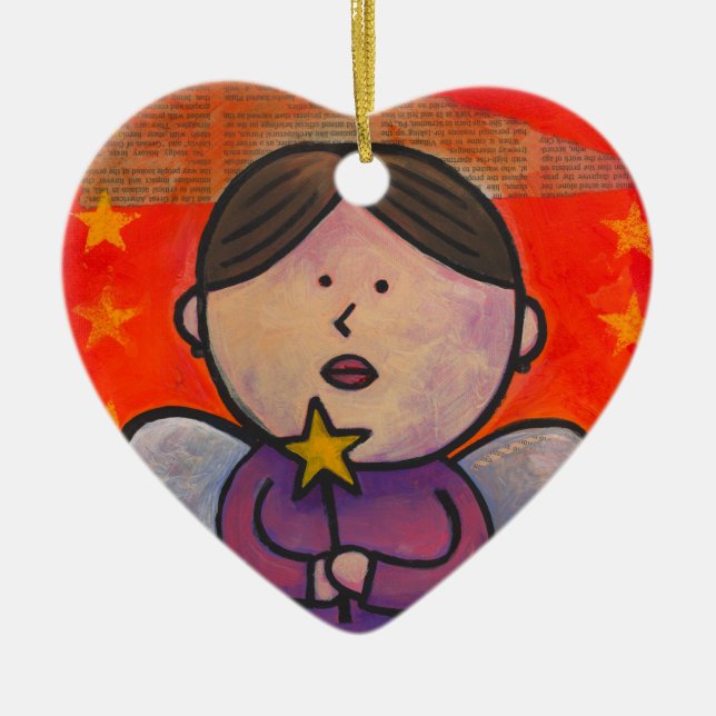 Make A Wish Ceramic Ornament (Front)