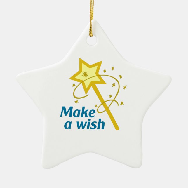 MAKE A WISH CERAMIC ORNAMENT (Front)