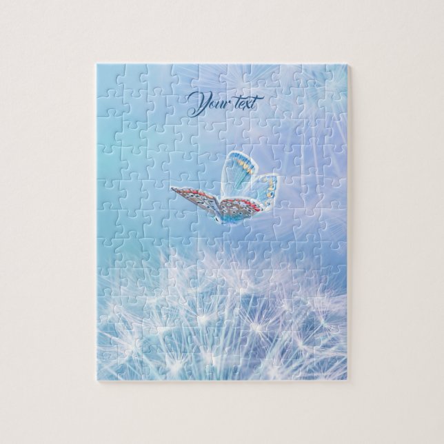 Make a Wish Dandelion and Butterfly Design Jigsaw Puzzle (Vertical)