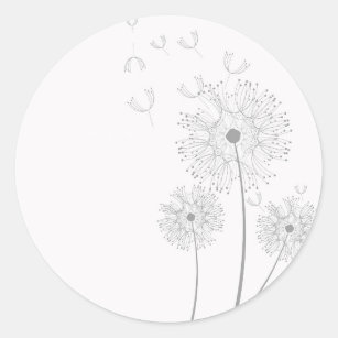 Make A Wish Dandelion Classic Round Sticker
