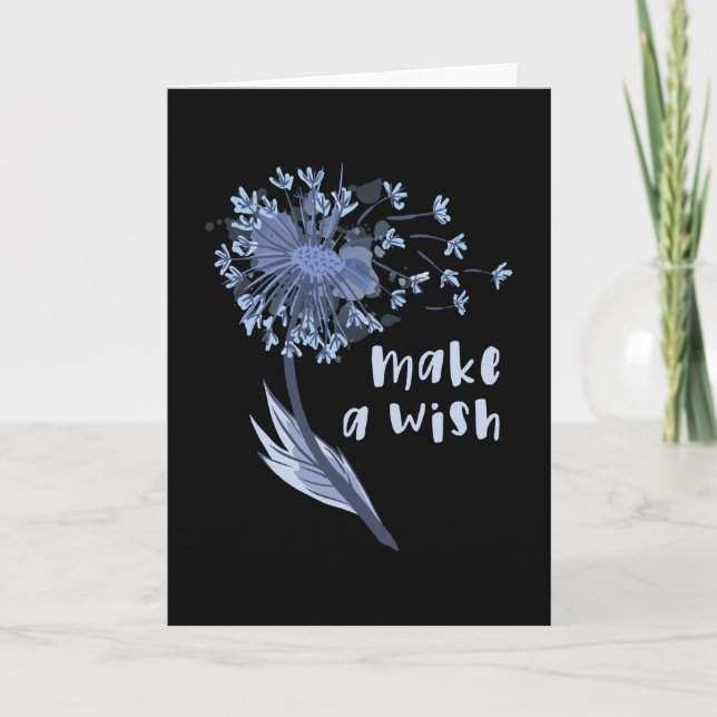 Make a wish Dandelion Flower Card (Front)