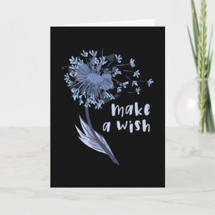 Make a wish Dandelion Flower Card