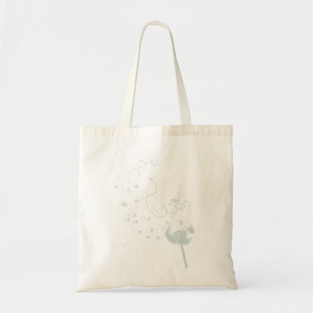 Make a Wish Dandelion Tote Bag (Front)