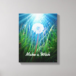 Make a Wish Dandelion Wrapped Canvas
