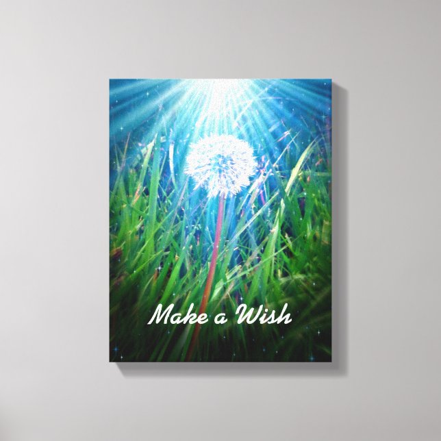 Make a Wish Dandelion Wrapped Canvas (Front)
