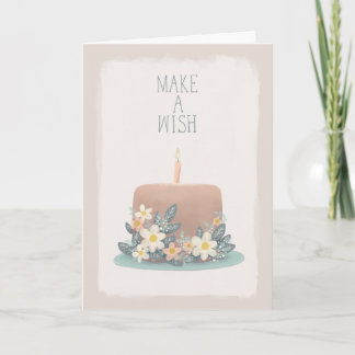 Make a Wish folded greeting card
