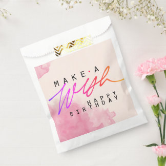 Make a Wish Happy Birthday in Pink Favour Bag