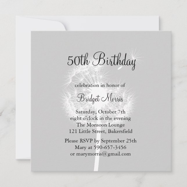 Make a Wish Invitation (Front)