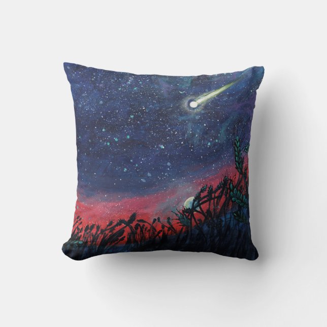 Make a Wish on a Shooting Star Illustration  Cushion (Front)