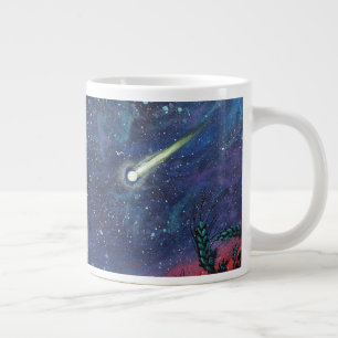 Make a Wish on a Shooting Star Illustration Large Coffee Mug