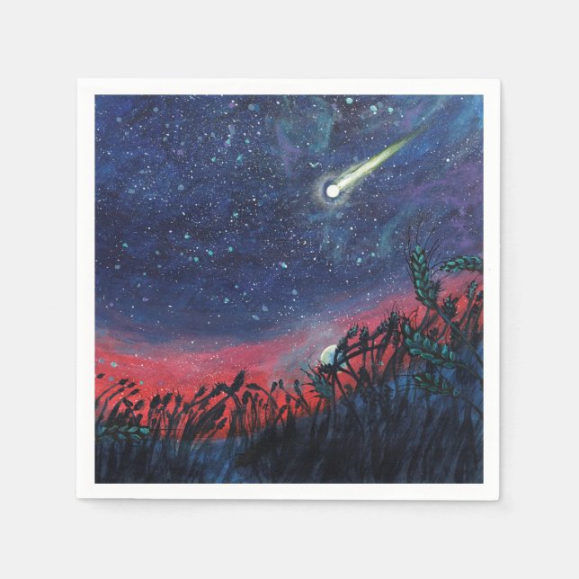 Make a Wish on a Shooting Star Illustration  Napkin (Front)
