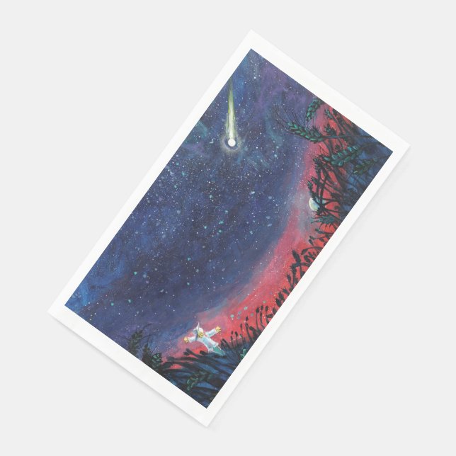 Make a Wish on a Shooting Star Illustration   Napkin (Corner)