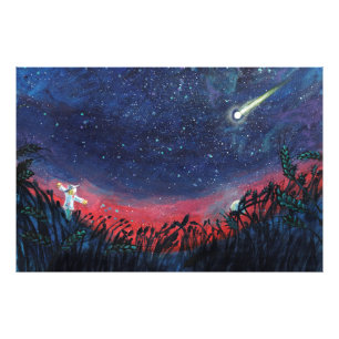 Make a Wish on a Shooting Star Illustration Photo Print