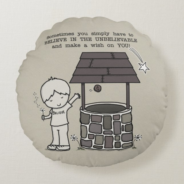 Make a Wish on You! Round Cushion (Front)