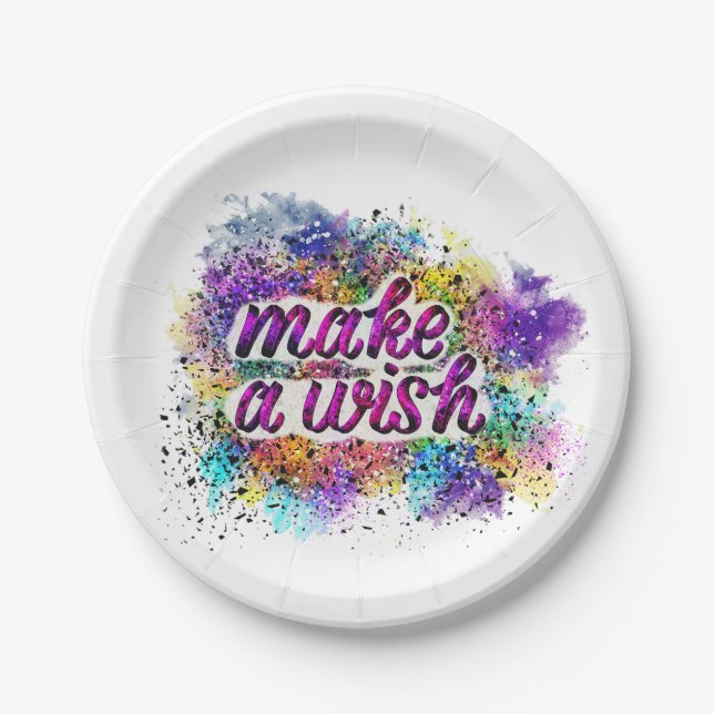 Make a wish paper plate (Front)