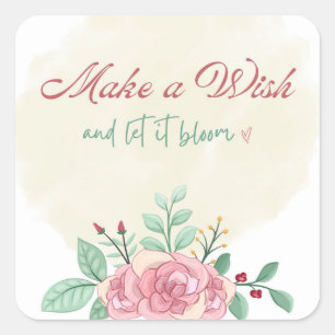Make a Wish Stickers   Floral Cute Set