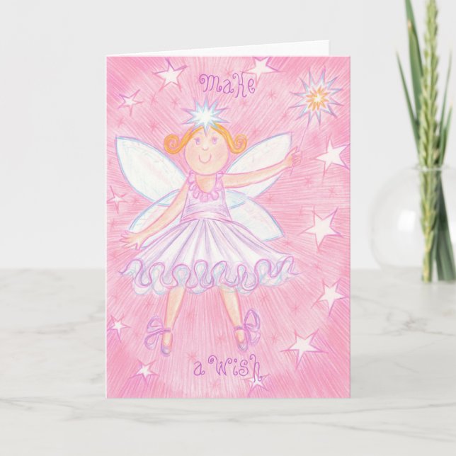 Make a Wish text greetings card (Front)