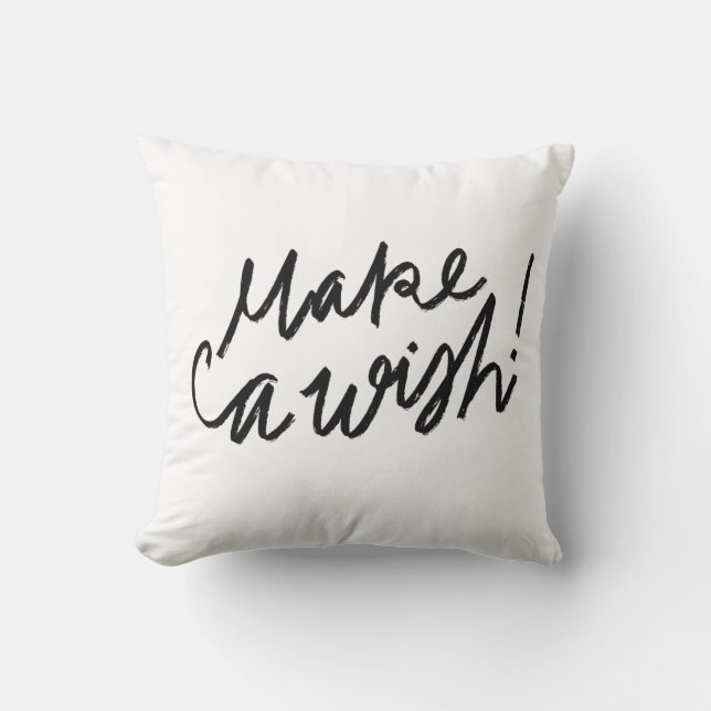 Make a Wish Typography Cushion (Front)