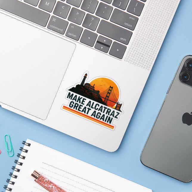 Make Alcatraz Great Again Funny (Laptop w/ iPhone)