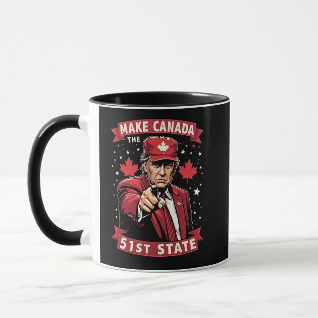 Make America 51st State Canadian American  Mug (Left)