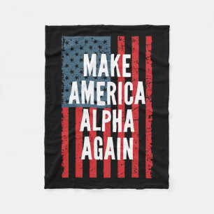 Make America Again Fourth Of July Independence Day Fleece Blanket