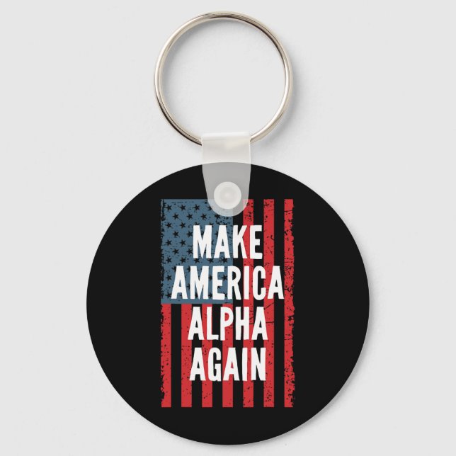 Make America Again Fourth Of July Independence Day Key Ring (Front)