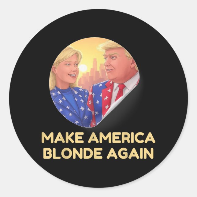 Make America Blonde Again _7  Classic Round Sticker (Front)